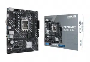ASUS H610M-K DDR4 הוא לוח אם מצוין לשימושים משרדיים, תחנות עבודה וגיימינג בסיסי. עם תמיכה במעבדי Intel Core מהדור ה-12 וה-13, חיבורי PCIe 4.0, ופתרונות אחסון מהירים, מדובר בבחירה מושלמת למי שצריך מערכת יציבה, מהירה וחסכונית.