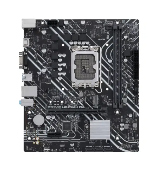 ⁦לוח אם ASUS Prime H610M-K DDR4 LGA1700 USB3.2 G1 M.2 - אחריות ל- 3 שנים ע"י היבואן הרשמי⁩ – תמונה ⁦2⁩