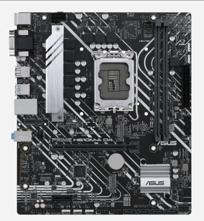 ⁦לוח אם ASUS Prime H610M-A DDR4 LGA1700 USB3.2G2 DUAL M.2⁩ – תמונה ⁦3⁩