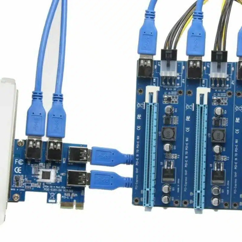 ⁦PCIe 1 to 4 PCI express 16X slots Riser Card⁩ – תמונה ⁦2⁩