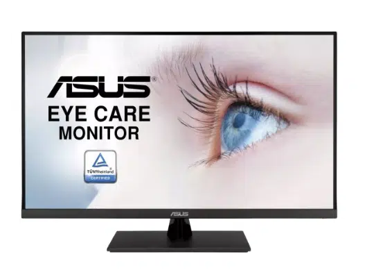 ASUS VP32UQ – מסך 31.5 אינץ' ברזולוציית 4K UHD עם פאנל IPS, HDR10, כיסוי 100% sRGB וטכנולוגיות Eye Care. מושלם לעבודה, מולטימדיה וגיימינג קל.