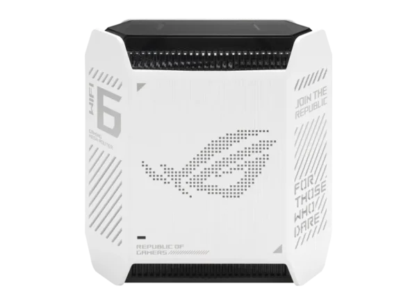 ROG Rapture GT6 – מערכת Mesh WiFi 6 AX10000 לגיימינג עם AiMesh, ‏Game Boost ו־AiProtection Pro.