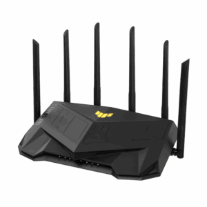 ASUS TUF Gaming AX6000 הוא נתב WiFi 6 חזק ויציב במיוחד לגיימרים – עם מהירות של עד 6Gbps, חיבורים כפולים של 2.5G, אבטחה מתקדמת, תכונות גיימינג חכמות ותמיכה ברשת AiMesh ביתית גמישה.