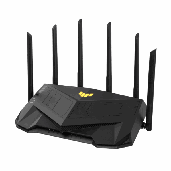 ASUS TUF Gaming AX6000 הוא נתב WiFi 6 חזק ויציב במיוחד לגיימרים – עם מהירות של עד 6Gbps, חיבורים כפולים של 2.5G, אבטחה מתקדמת, תכונות גיימינג חכמות ותמיכה ברשת AiMesh ביתית גמישה.