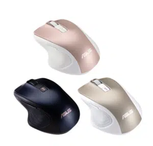 עכבר אלחוטי-ASUS MW202 / Silent & Ergonomic Wireless Mouse / 2.4GHz / 4000dpi / Night Blue/ Rose Gold / Golden