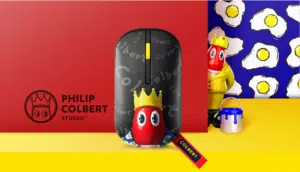 עכבר אלחוטי-ASUS Marshmallow Mouse MD100 Philip Colbert Edition / BT 5 / 2.4GHz / Funny  Lobster Caricature