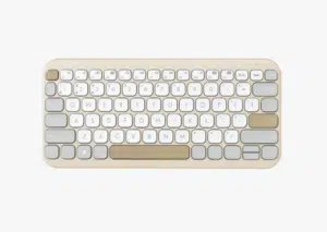 מקלדת אלחוטית ASUS Marshmallow KW100 בצבע Oat Milk ו־Green Tea Latte