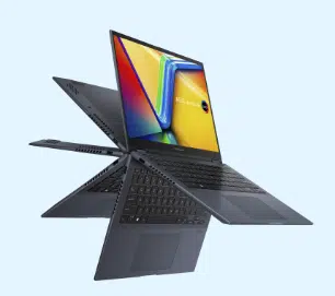 מחשב נייד Asus Vivobook S 14 Flip OLED TP3402VA-KN051 - צבע Cool Silver/Quiet Blue