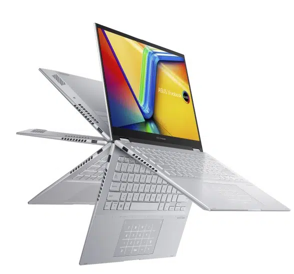 ⁦מחשב נייד Asus Vivobook S 14 Flip OLED TP3402VA-KN051 - צבע Cool Silver/Quiet Blue⁩ – תמונה ⁦2⁩
