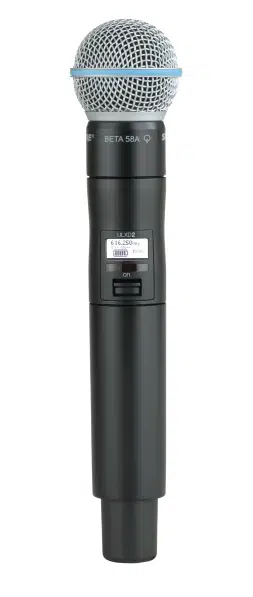 Shure ULXD2/B58-Z18 – מיקרופון ידני אלחוטי עם ראש Beta 58A