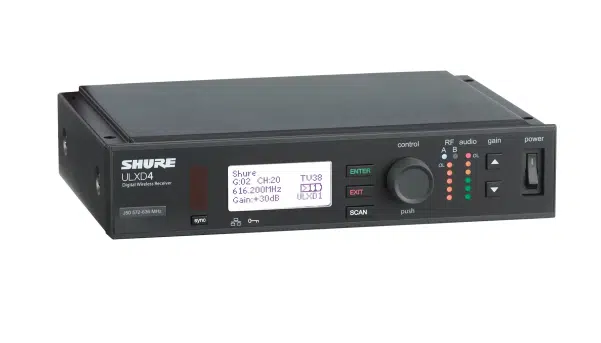 ⁦רסיבר דיגיטלי אלחוטי 4 ערוצים Shure ULXD4QE⁩ – תמונה ⁦2⁩