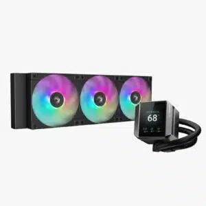 הקירור הנוזלי למעבד של DeepCool MYSTIQUE 360 ARGB הוא פתרון יוקרתי המתאפיין במסך LCD מותאם אישית בגודל 2.8 אינץ' להצגת תמונות ואנימציות, מאווררי ARGB חדשניים ועיצוב אלגנטי. המערכת תואמת לתושבות Intel ו-AMD, מספקת קירור יעיל עם משאבה מהירה ומאווררים שקטים, וכוללת תאורת RGB הניתנת להתאמה אישית מלאה ליצירת מראה ייחודי למערכת המחשב שלך.