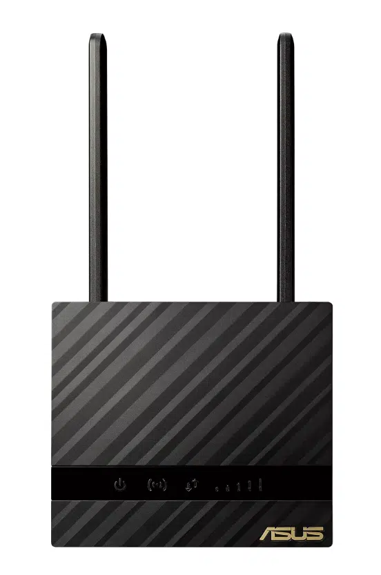נתב/מודם ASUS 4G-N16 עם חיבור LTE/4G ו־WiFi N300 עד 300Mbps. כולל אנטנות חיצוניות לשיפור קליטה, חריץ SIM, אבטחה מתקדמת ותמיכה ברשת אורחים, DDNS ו־Port Forwarding.