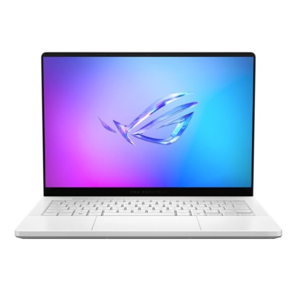 מחשב גיימינג ROG Zephyrus G14 GA403WR-QS094 – עיצוב קליל בצבע לבן, מסך OLED 3K, כרטיס RTX 5070 Ti וביצועים עוצמתיים.