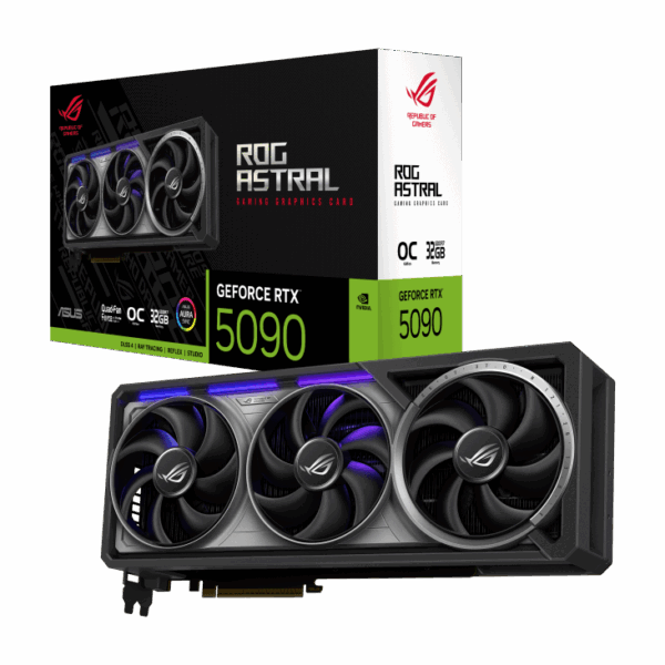 כרטיס מסך ROG Astral GeForce RTX 5090 OC Edition – 32GB GDDR7 עם תאורת ARGB וביצועי AI של 3593 TOPs