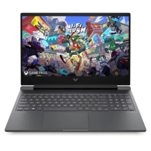 מחשב גיימינג עוצמתי HP Victus Gaming עם מעבד Ryzen™ 7 8845HS, כרטיס מסך RTX 4070, זיכרון 32GB, אחסון 512GB SSD, מסך 144Hz בגודל 16.1", ומקלדת מוארת – כולל Windows 11 ועיצוב יוקרתי.