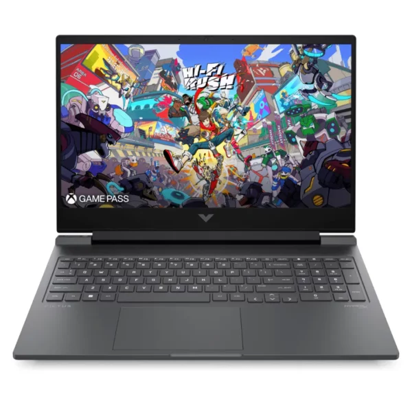 מחשב גיימינג עוצמתי HP Victus Gaming עם מעבד Ryzen™ 7 8845HS, כרטיס מסך RTX 4070, זיכרון 32GB, אחסון 512GB SSD, מסך 144Hz בגודל 16.1", ומקלדת מוארת – כולל Windows 11 ועיצוב יוקרתי.