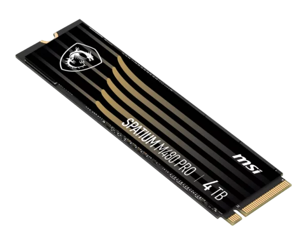 ⁦כונן אחסון פנימי MSI SPATIUM M480 PRO PCIe 4.0 NVMe M.2 SSD 1TB⁩ – תמונה ⁦3⁩
