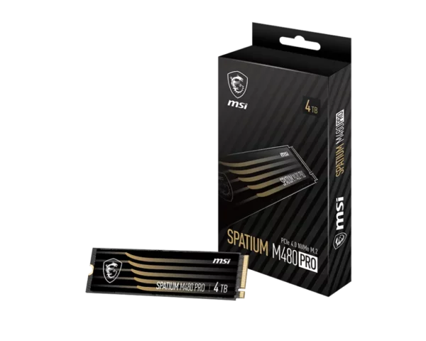 כונן MSI SPATIUM M480 PRO PCIe 4.0 NVMe M.2 – זמין בנפחים של 1TB, 2TB ו־4TB, עם מהירות של עד 7400MB/s