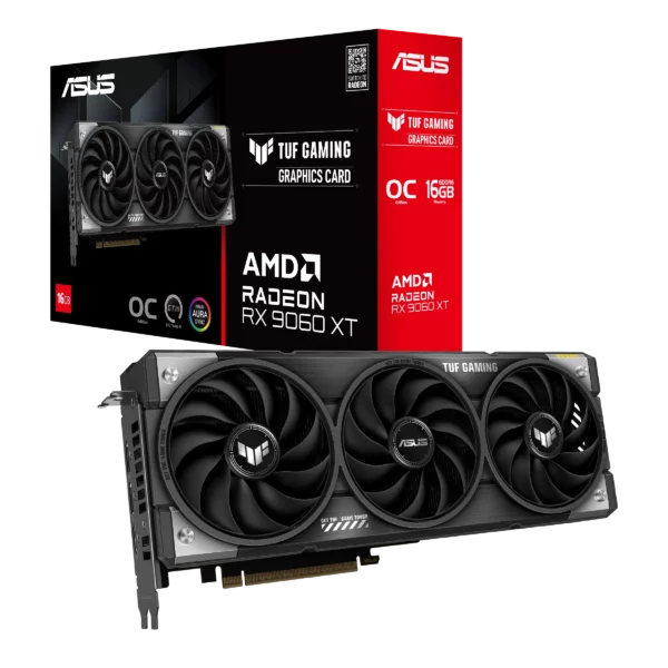 ⁦כרטיס מסך ASUS TUF Gaming Radeon RX 9060 XT 16GB GDDR6 OC Edition⁩ – תמונה ⁦4⁩