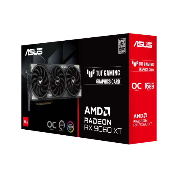 ⁦כרטיס מסך ASUS TUF Gaming Radeon RX 9060 XT 16GB GDDR6 OC Edition⁩ – תמונה ⁦2⁩