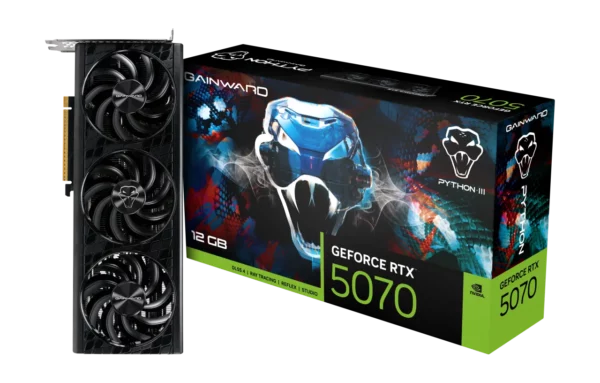 Gainward GeForce RTX 5070 Python III – כרטיס מסך קומפקטי ועוצמתי לגיימינג ויצירה עם טכנולוגיות AI מהדור החדש