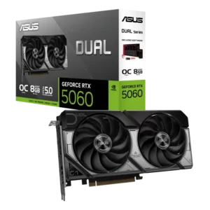 כרטיס מסך ASUS Dual RTX 5060 OC – עם קירור Axial-tech כפול ותמיכה ב־DLSS 4