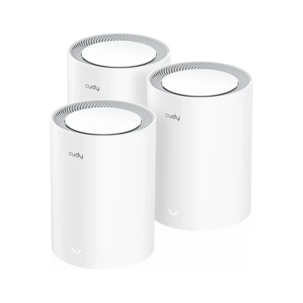 מערכת Mesh Cudy AX3000 Wi-Fi 6 (דגם M3000) – כיסוי אינטרנט מהיר ויציב לכל הבית, עם יציאת ‎2.5Gbps, תמיכה ב־OFDMA, MU-MIMO ו־WPA3.