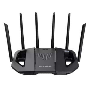 ASUS TUF BE6500 – נתב WiFi 7 דו-פסי עם מהירות עד ‎6.5Gbps, ארבעה פורטי 2.5GbE, ‏AiProtection Pro, ‏AiMesh ותמיכה מלאה ב־VPN Fusion. אידיאלי לגיימינג, סטרימינג ובית חכם.