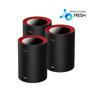 ראוטר / מגדיל טווח Cudy M3000 AX3000 2.5G Mesh Wi-Fi 6 System - מארז 3 יחידות, צבע שחור