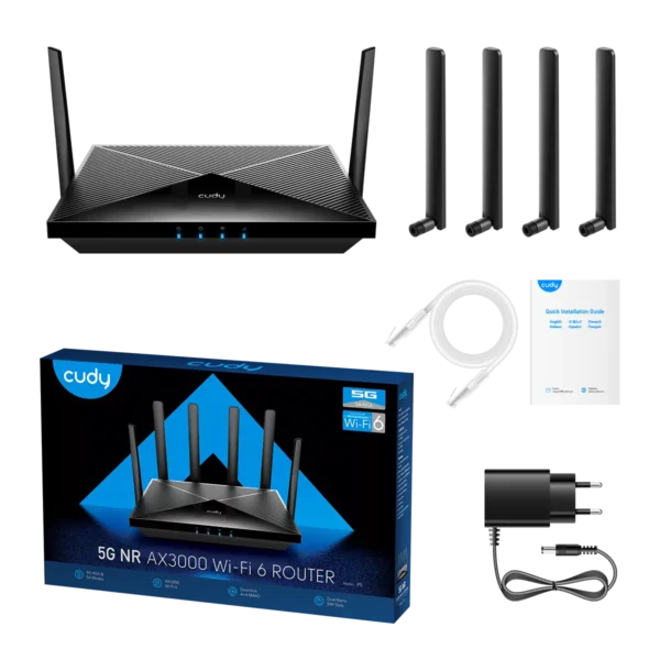 ⁦ראוטר / מודם סלולרי Cudy P5 5G SA/NSA AX3000 Wi-Fi 6 CPE⁩ – תמונה ⁦2⁩
