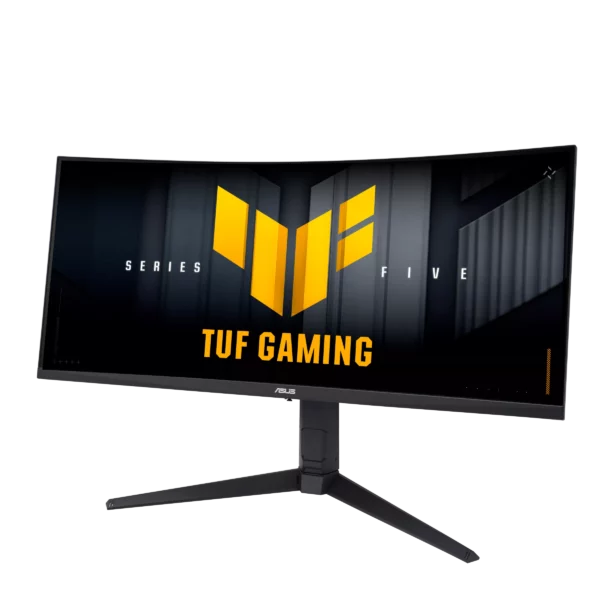 TUF Gaming VG34WQML5A – מסך גיימינג קעור 34 אינץ’ WQHD עם קצב רענון 250Hz, HDR400, FreeSync Premium ובינה מלאכותית