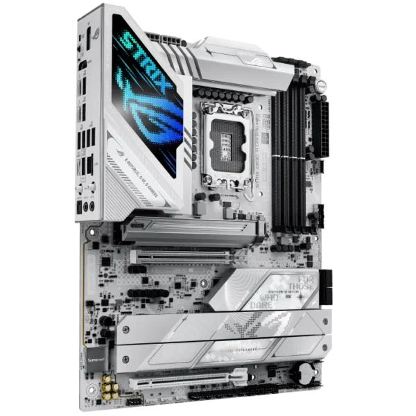 ROG STRIX Z890-A GAMING WIFI – לוח אם Z890 לבן עם Wi-Fi 7, 5×M.2 ו-Thunderbolt 4