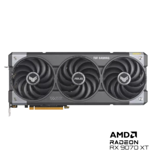 ASUS TUF Gaming Radeon RX 9070 XT OC Edition – כרטיס מסך 16GB GDDR6 עם קירור Axial-Tech, עמידות צבאית ותאורה ARGB, מבוסס ארכיטקטורת AMD RDNA 4