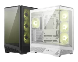 מחשב גיימינג לבן TNAGEAMD77 עם Ryzen 7 9800X3D, כרטיס מסך RTX 5080 Phoenix, לוח אם ASUS ROG STRIX B850-A, וקירור נוזלי ARGB לבן Frozen Warframe במארז פנורמי MSI MAG PANO White.