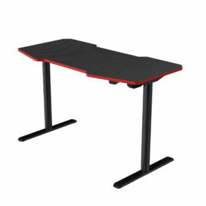 שולחן גיימינג Mercury מתכוונן לגובה בצבע שחור עם משטח סיבי פחמן