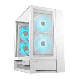 מארז מחשב Cougar OmnyX לבן – עיצוב סימטרי מלא וזרימת אוויר Omnidirectional
