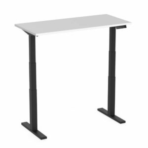 שולחן מתכוונן חשמלי הופ Keisar HOP בצבע לבן עם שלט חכם ורגל תלת־מפרקית