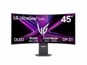 מסך גיימינג LG UltraGear 45GX950A-B OLED קעור 45 אינץ' 5K2K Dual-Mode