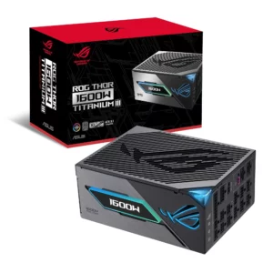 ROG THOR 1600W Titanium III ספק כוח פרימיום עם נצילות גבוהה ותצוגת OLED