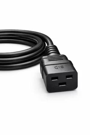 כבל חשמל IEC C19 באורך 3 מטר לשרתים וציוד מקצועי