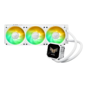 ASUS TUF Gaming LC III 360 ARGB LCD White liquid CPU cooler with RGB fans and IPS display