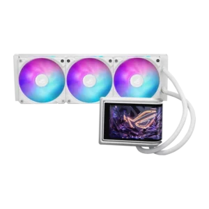 ASUS ROG Ryuo IV 360 ARGB White Edition הוא קירור נוזלי מתקדם למעבדים חזקים, הכולל רדיאטור 360mm ומשאבת Asetek Gen8 V2 לביצועים יציבים ושקטים