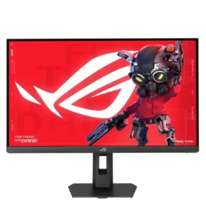 מסך גיימינג ASUS ROG Strix XG27UCG Gen2 בגודל 27 אינץ' עם מצב Dual Mode ייחודי – 4K 162Hz או FHD 485Hz, פאנל Fast IPS, זמן תגובה 0.3ms ותמיכה מלאה ב־G-SYNC ו־FreeSync Premium.