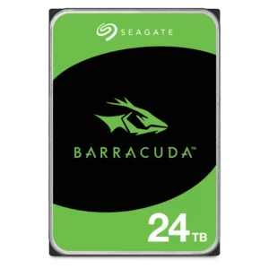 דיסק קשיח פנימי Seagate BarraCuda 24TB דגם ST24000DM001 בגודל 3.5 אינץ' למחשבים שולחניים, תחנות עבודה וגיימינג.