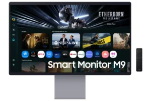 מסך מחשב חכם Samsung Smart Monitor M9 OLED S32FM900SM 32 אינץ' 4K QD-OLED עם Tizen.