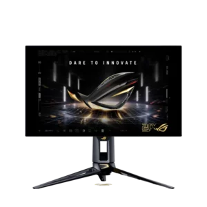 מסך גיימינג ASUS ROG Swift OLED PG27AQWP-G Edition 20 עם פאנל WOLED, רזולוציית QHD, קצב רענון 540Hz ותמיכה ב-HDR.